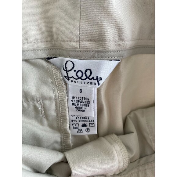 Lilly Pulitzer Khakis Tailored Straight-Leg Pants Front & Back Pockets Preppy - Picture 9 of 11